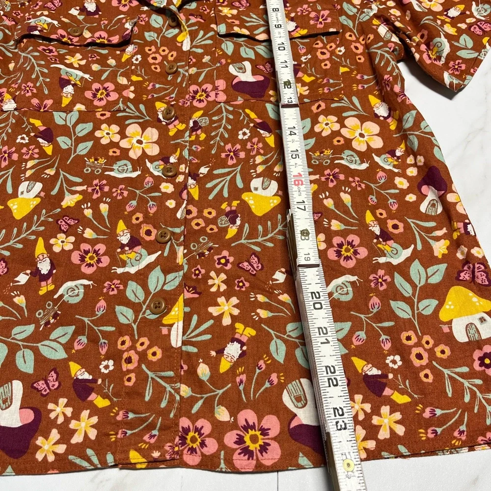 Duluth Gnomes Mushroom Artisan Hemp organic cotton untucked Camp Shirt size XS - Picture 7 of 8